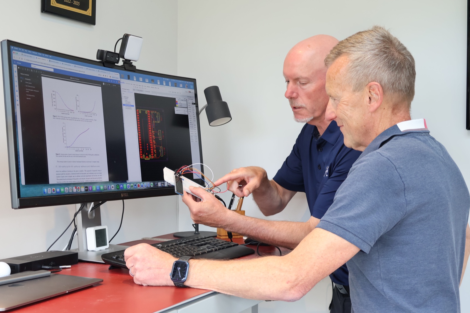 Andy and Bill working together on measurement technology